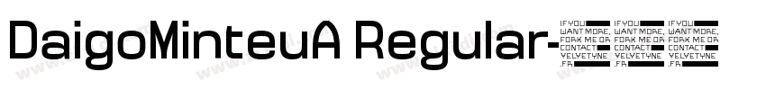 DaigoMinteuA Regular字体转换